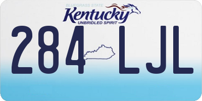 KY license plate 284LJL