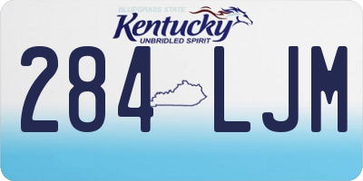 KY license plate 284LJM