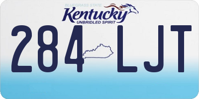 KY license plate 284LJT