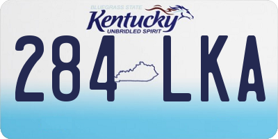 KY license plate 284LKA