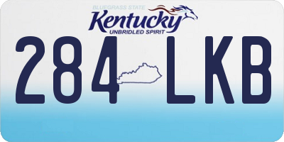 KY license plate 284LKB
