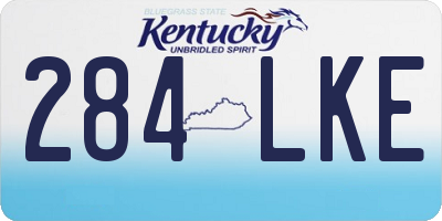 KY license plate 284LKE