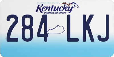 KY license plate 284LKJ