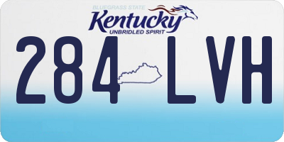 KY license plate 284LVH