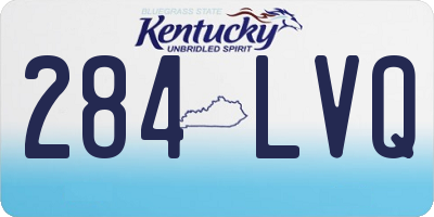 KY license plate 284LVQ