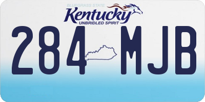 KY license plate 284MJB