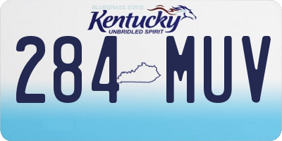KY license plate 284MUV