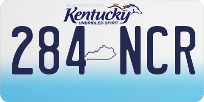 KY license plate 284NCR