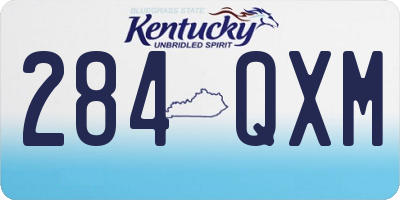 KY license plate 284QXM