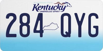 KY license plate 284QYG