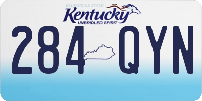 KY license plate 284QYN