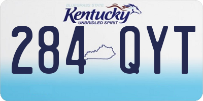 KY license plate 284QYT