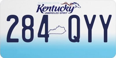 KY license plate 284QYY