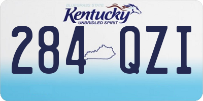 KY license plate 284QZI