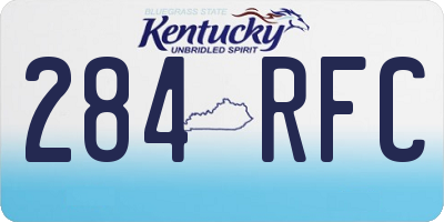 KY license plate 284RFC