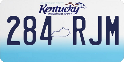 KY license plate 284RJM