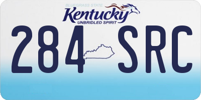 KY license plate 284SRC