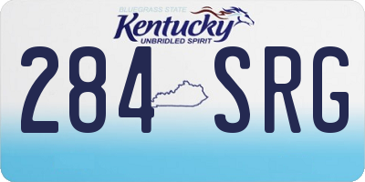 KY license plate 284SRG