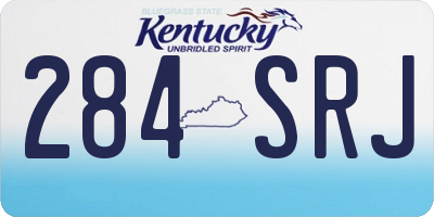 KY license plate 284SRJ