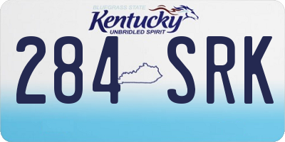 KY license plate 284SRK