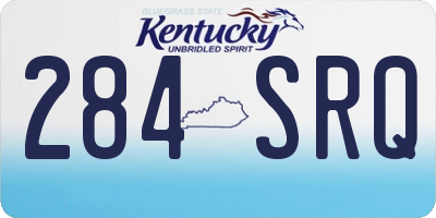 KY license plate 284SRQ