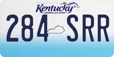 KY license plate 284SRR