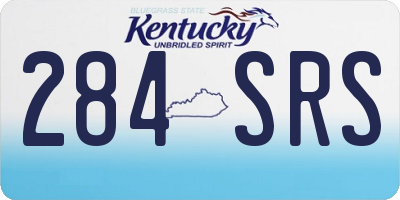 KY license plate 284SRS