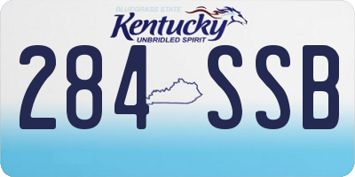 KY license plate 284SSB