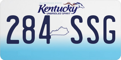 KY license plate 284SSG