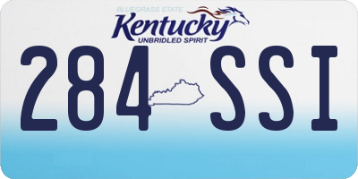 KY license plate 284SSI