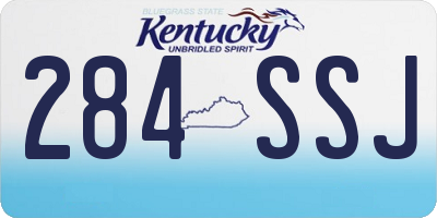 KY license plate 284SSJ