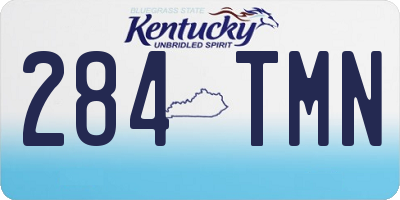 KY license plate 284TMN