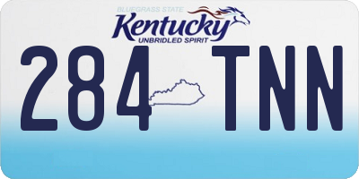 KY license plate 284TNN