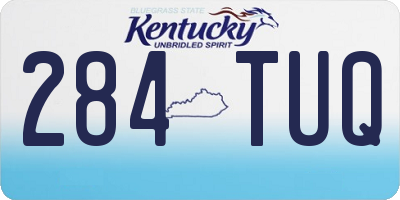 KY license plate 284TUQ