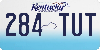 KY license plate 284TUT
