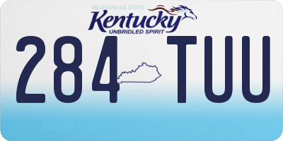 KY license plate 284TUU
