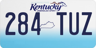 KY license plate 284TUZ