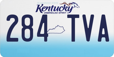 KY license plate 284TVA