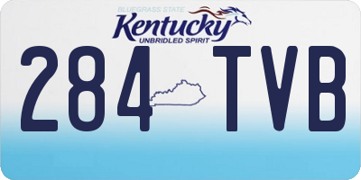 KY license plate 284TVB