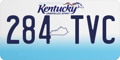 KY license plate 284TVC