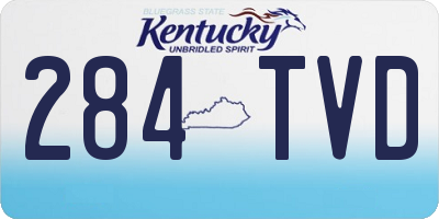 KY license plate 284TVD