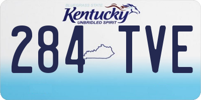 KY license plate 284TVE