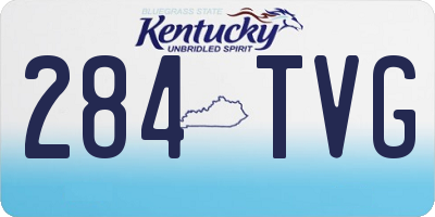 KY license plate 284TVG