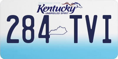 KY license plate 284TVI