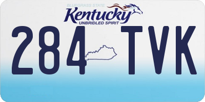 KY license plate 284TVK