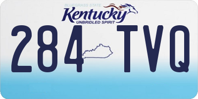 KY license plate 284TVQ