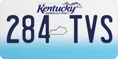 KY license plate 284TVS