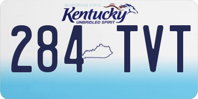 KY license plate 284TVT