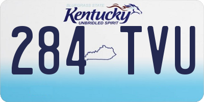 KY license plate 284TVU