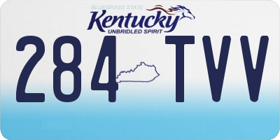 KY license plate 284TVV
